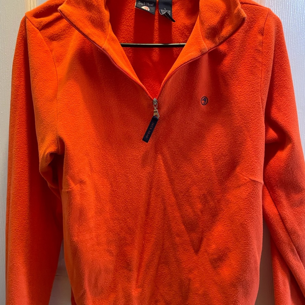 Duck Head 1/4 zip orange pullover